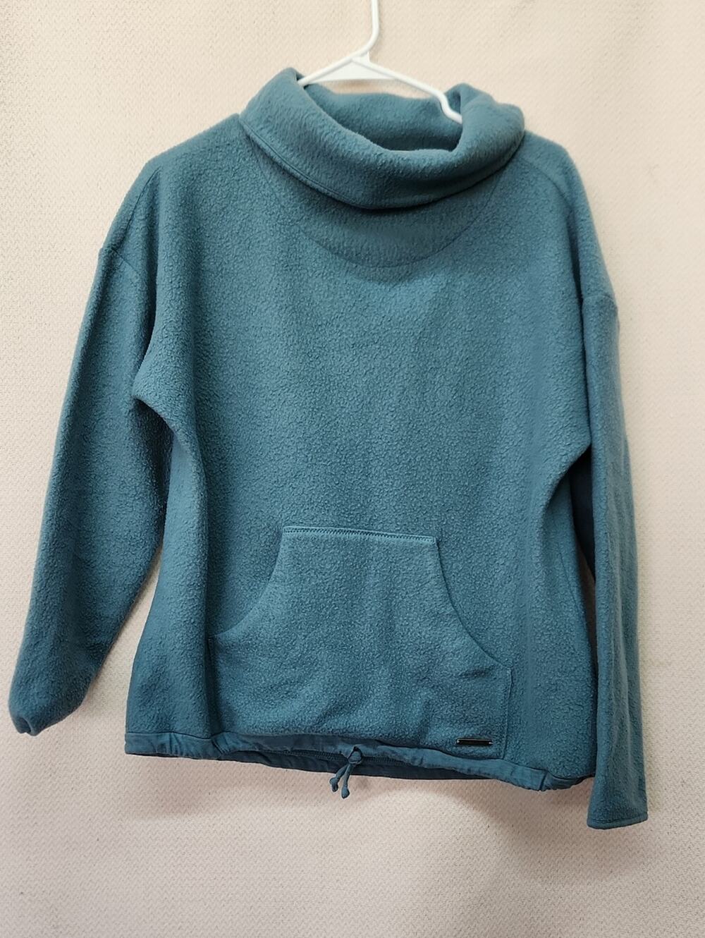 Carve Designs Teal Funnel Neck Fleece Pullover
